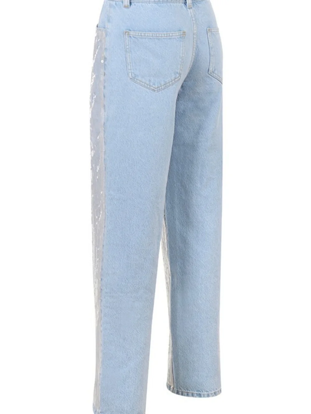 Sequin Light Blue Boyfriend Jeans - Picture 4 of 9